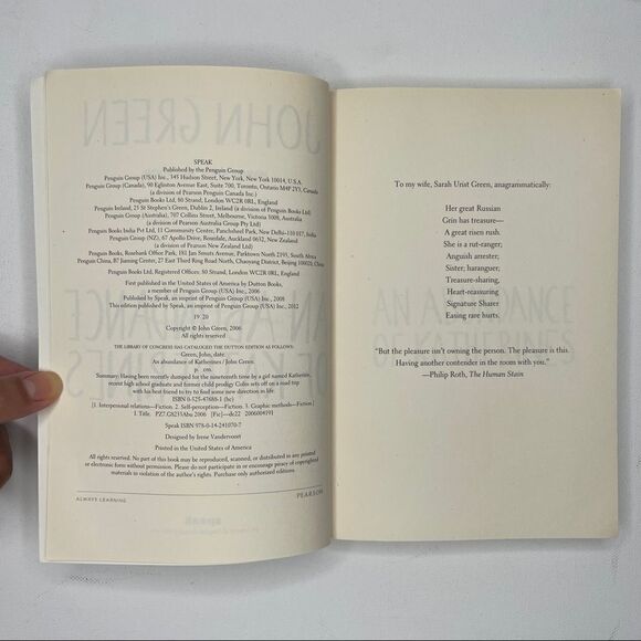 An Abundance of Katherines Book by John Green - Picture 3 of 7